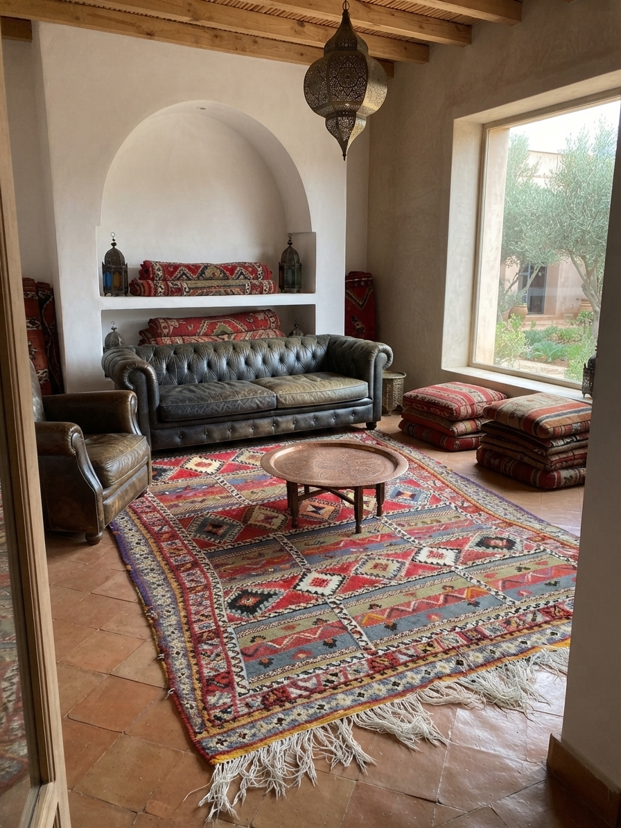 Tapis berbère marocain Glaoui fait main - vue 3