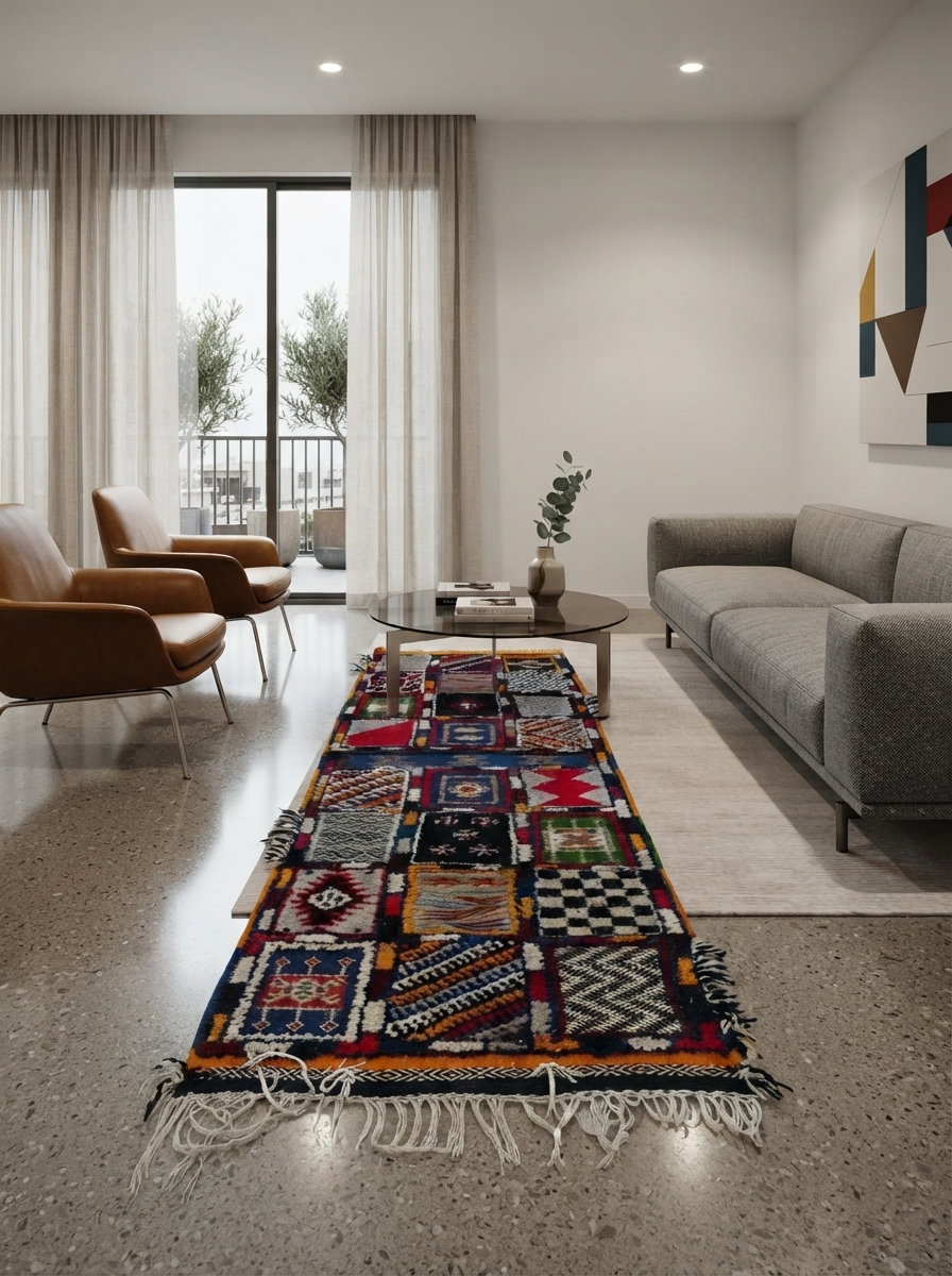 Tapis berbère marocain Mouzaïk fait main - vue 2